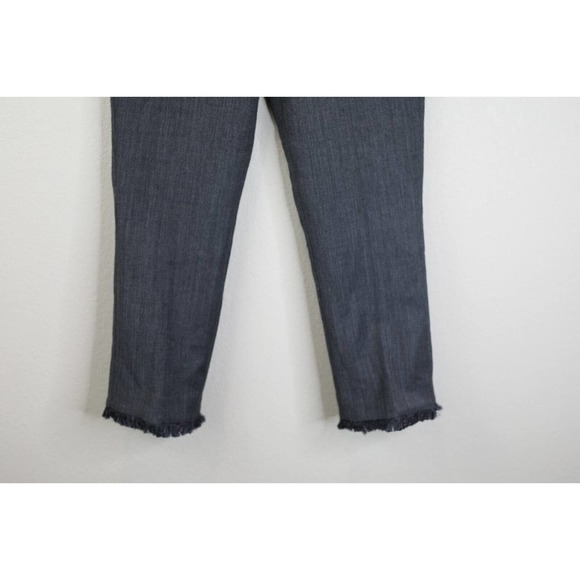 ZADIG&VOLTAIRE POSH STRIPE FRANGE CROPPED TROUSER BLACK EU 36 RAW HEM - Picture 3 of 14